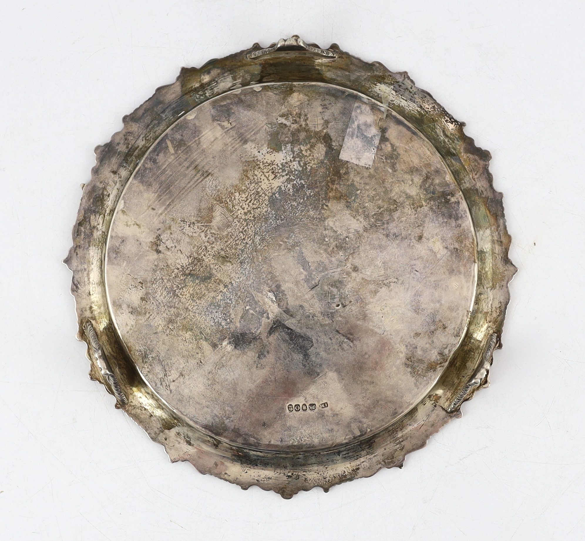 A George III silver salver, by John Mewburn